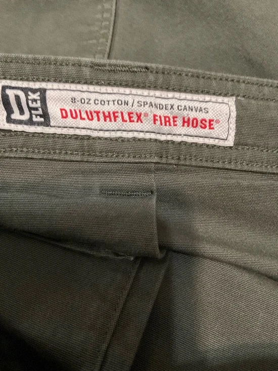 Duluth Trading Co DuluthFlex Firehose Relaxed Fit Olive Green Cargo Pants 42x30 - Picture 4 of 8